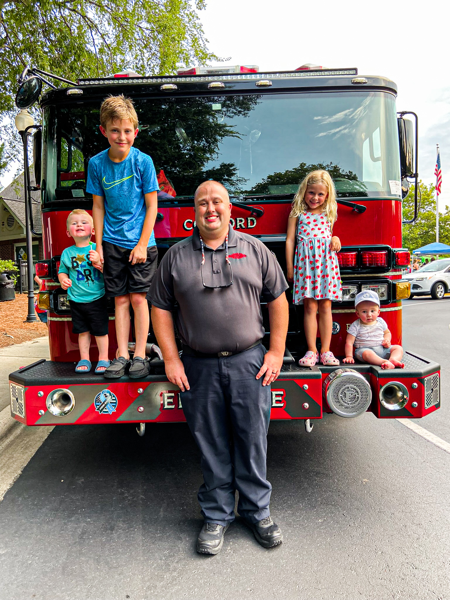 Concord Fire Truck, Firefighter, and Kids